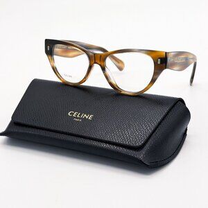 NEW CELINE EYEGLASSES CL50012I 055 DARK HAVANA WOMEN EYEWEAR
